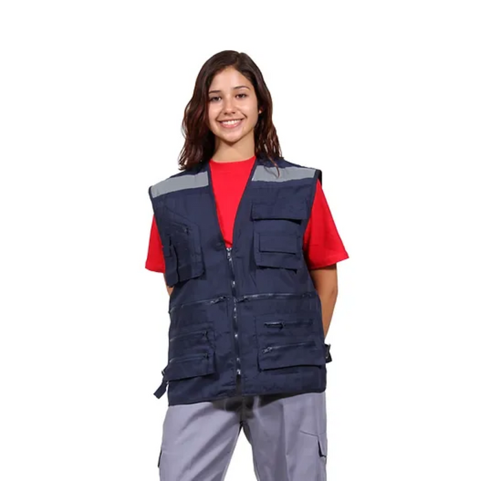 CHALECO GEOLOGO POPLIN CON REFLECTANTES BUONO