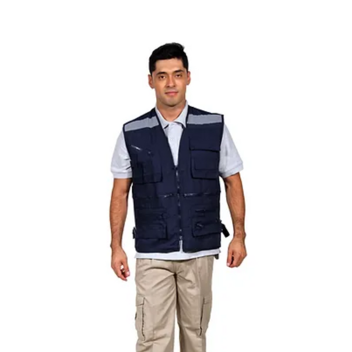 CHALECO GEOLOGO POPLIN CON REFLECTANTES BUONO