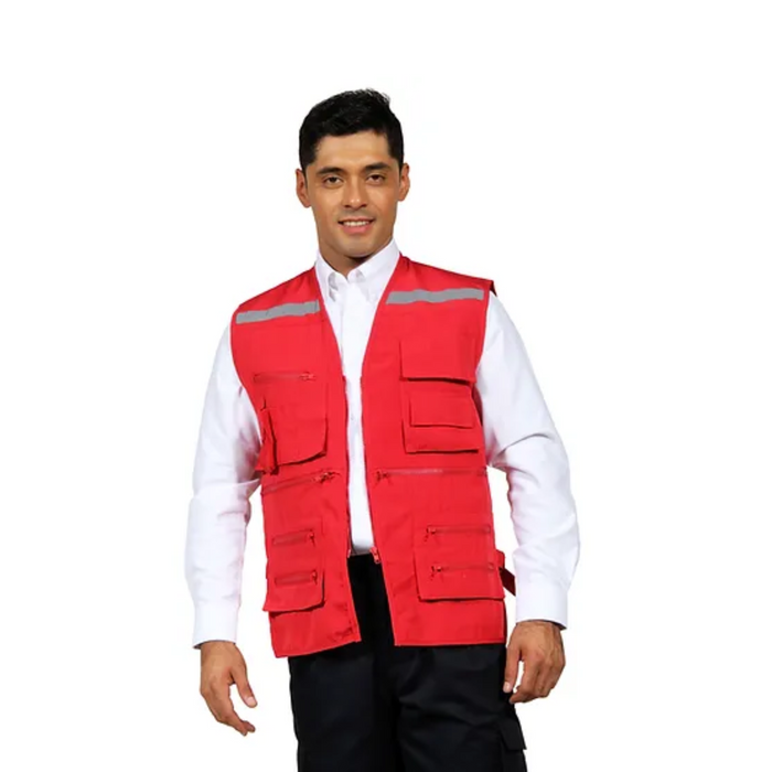 CHALECO GEOLOGO POPLIN CON REFLECTANTES BUONO
